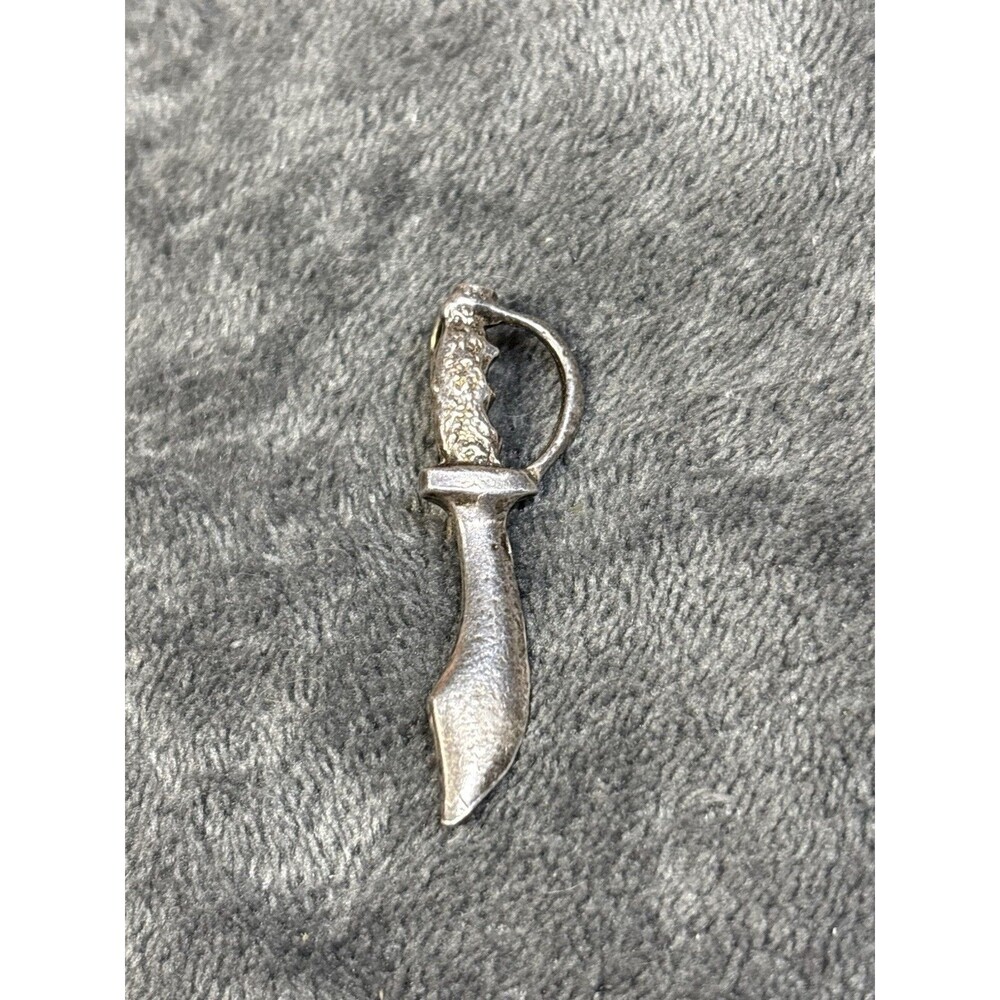 Vintage Sterling Silver 925 Dagger Single Earring Accessory Unique Medieval